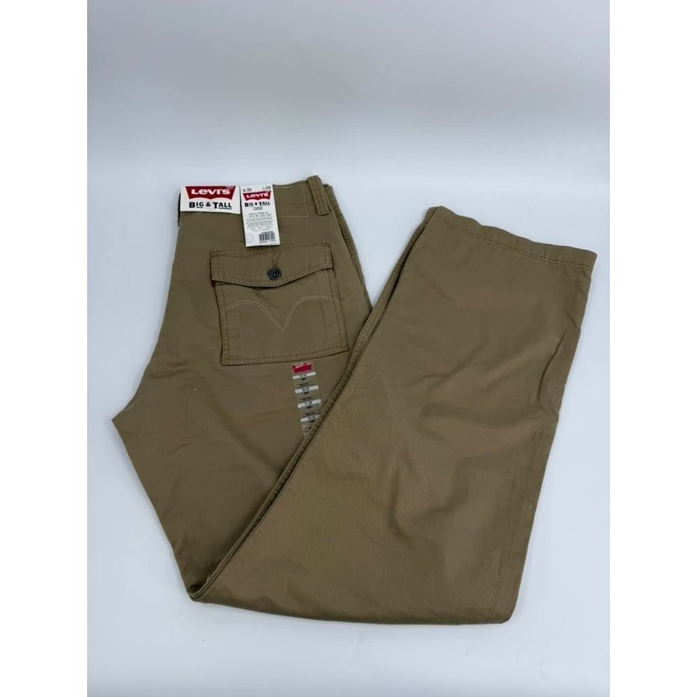 Levi's Cargo Pants Loose Straight Big & Tall Men 36x38 Khaki Brown 016423283